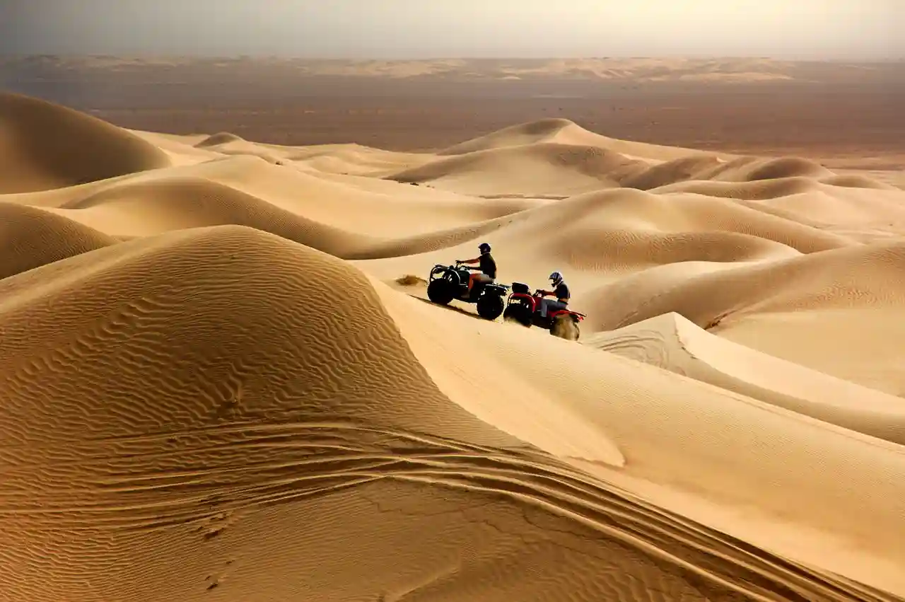 Quad biking on the Erg Chebbi dunes near Merzouga, an optional extra